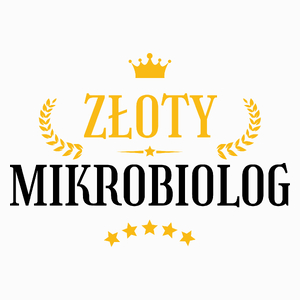 Złoty Mikrobiolog - Poduszka Biała