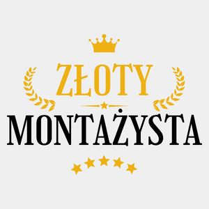 Złoty Montażysta - Męska Koszulka Biała