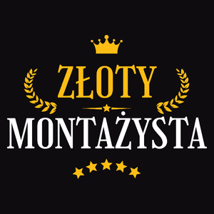 Złoty Montażysta - Męska Koszulka Czarna