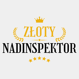 Złoty Nadinspektor - Męska Koszulka Biała