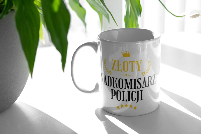 Złoty Nadkomisarz Policji - Kubek Biały