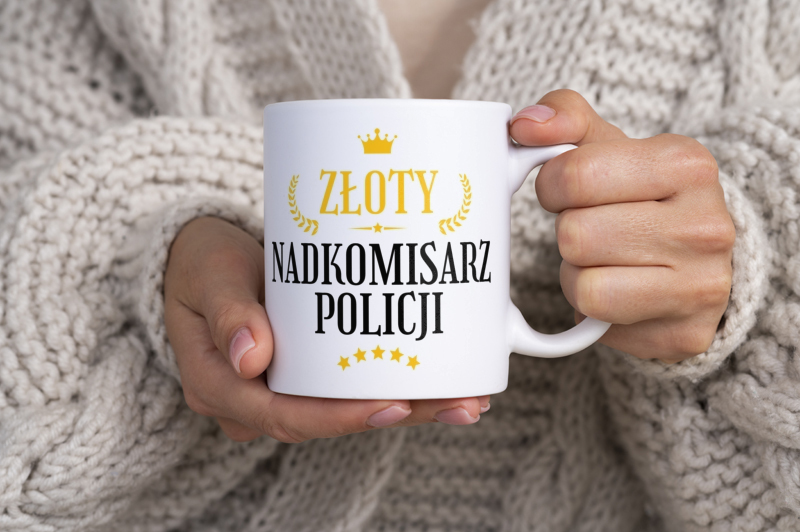 Złoty Nadkomisarz Policji - Kubek Biały