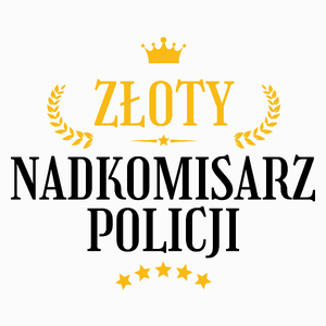 Złoty Nadkomisarz Policji - Poduszka Biała