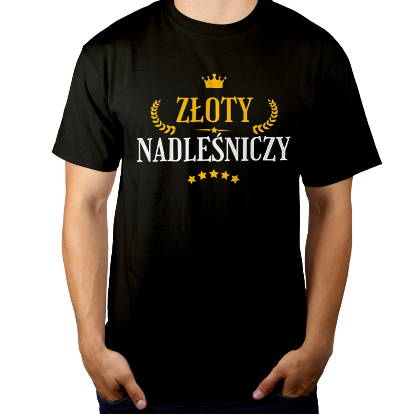 Złoty Nadleśniczy - Męska Koszulka Czarna