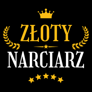 Złoty Narciarz - Torba Na Zakupy Czarna