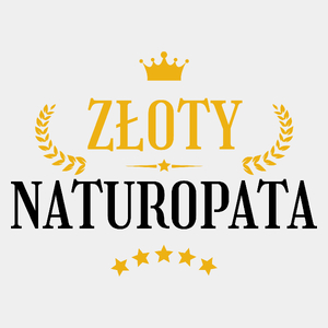 Złoty Naturopata - Męska Koszulka Biała