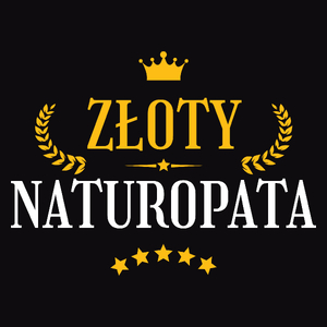 Złoty Naturopata - Męska Koszulka Czarna