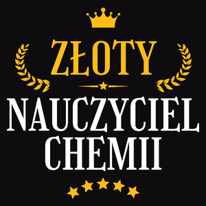 Złoty Nauczyciel Chemii - Męska Koszulka Czarna