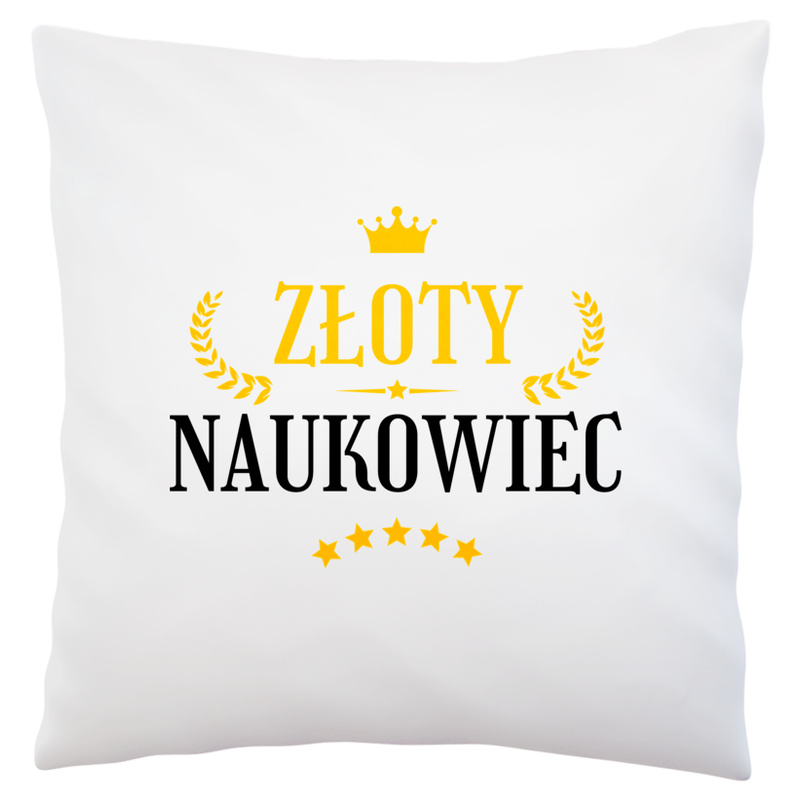 Złoty Naukowiec - Poduszka Biała