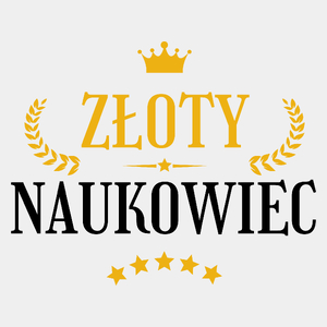 Złoty Naukowiec - Męska Koszulka Biała