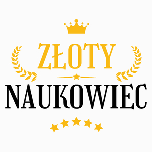 Złoty Naukowiec - Poduszka Biała