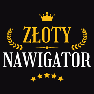 Złoty Nawigator - Męska Koszulka Czarna