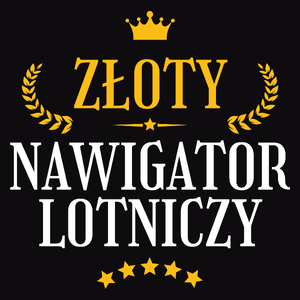 Złoty Nawigator Lotniczy - Męska Koszulka Czarna