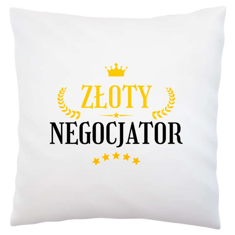 Złoty Negocjator - Poduszka Biała