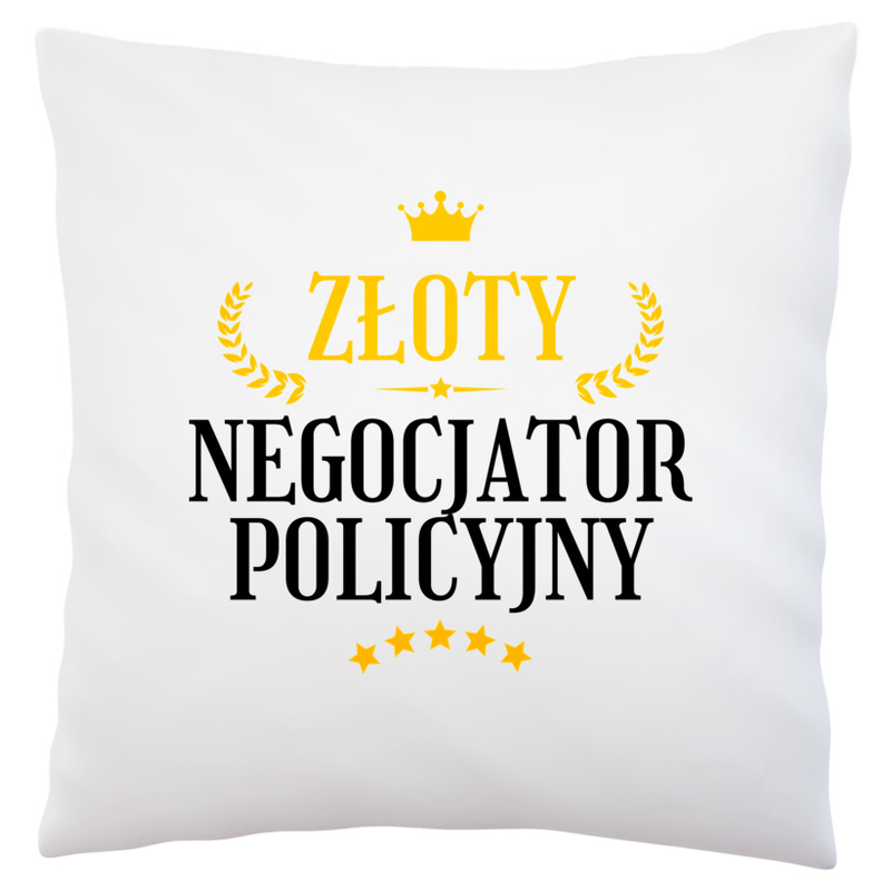 Złoty Negocjator Policyjny - Poduszka Biała