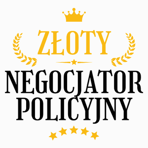 Złoty Negocjator Policyjny - Poduszka Biała