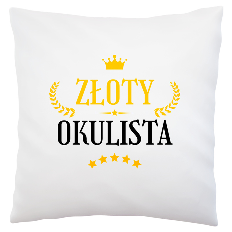 Złoty Okulista - Poduszka Biała