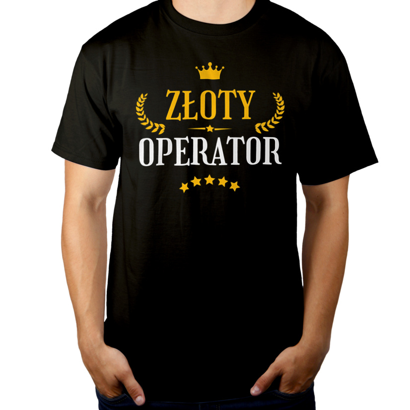 Złoty Operator - Męska Koszulka Czarna