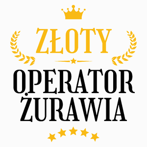 Złoty Operator Żurawia - Poduszka Biała