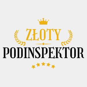 Złoty Podinspektor - Męska Koszulka Biała