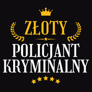 Złoty Policjant Kryminalny - Męska Koszulka Czarna