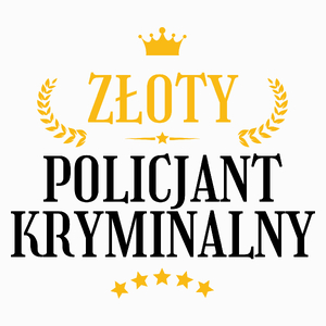 Złoty Policjant Kryminalny - Poduszka Biała