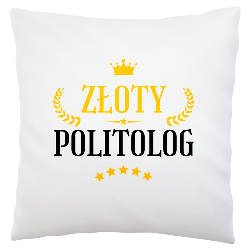 Złoty Politolog - Poduszka Biała