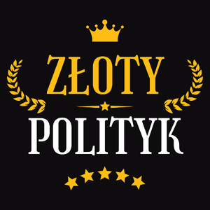 Złoty Polityk - Męska Koszulka Czarna