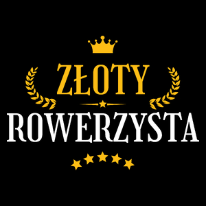 Złoty Rowerzysta - Torba Na Zakupy Czarna