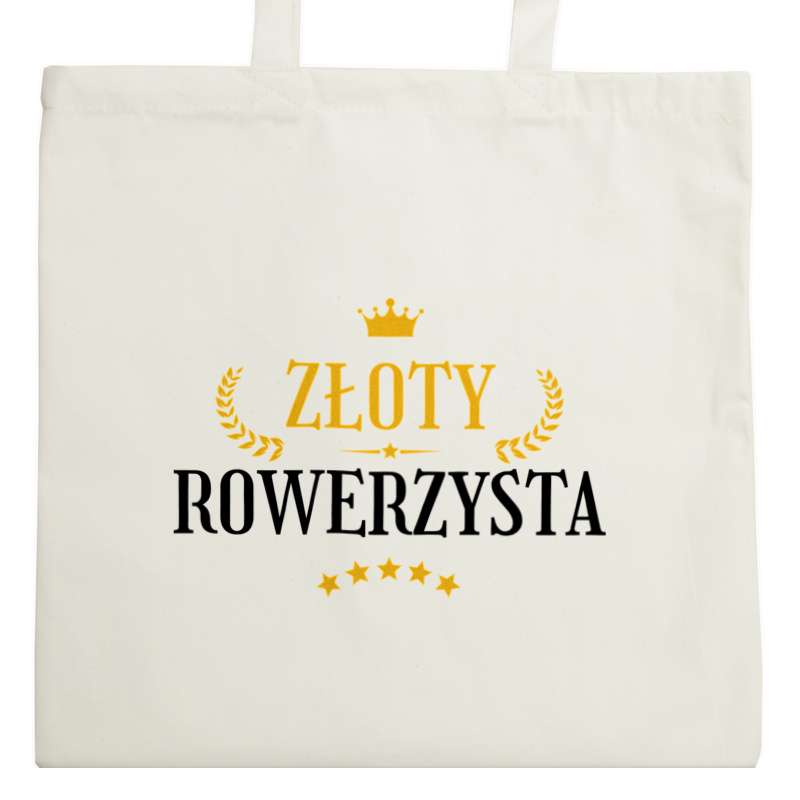 Złoty Rowerzysta - Torba Na Zakupy Natural