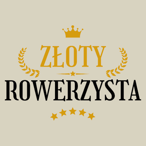 Złoty Rowerzysta - Torba Na Zakupy Natural