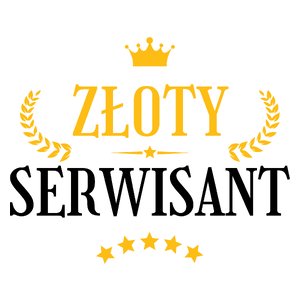 Złoty Serwisant - Kubek Biały