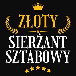 Złoty Sierżant Sztabowy - Męska Koszulka Czarna