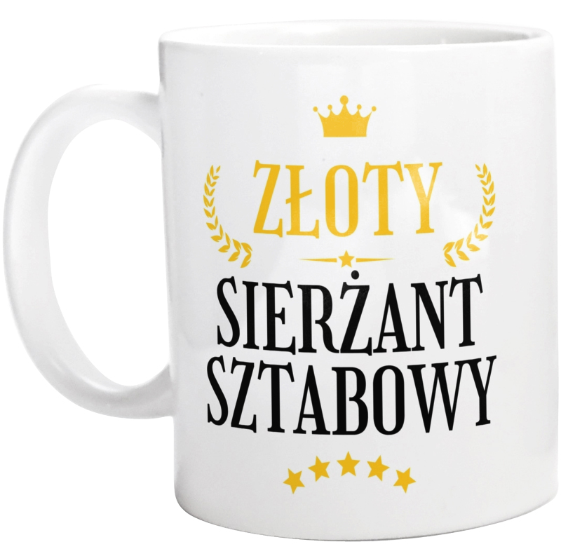 Złoty Sierżant Sztabowy - Kubek Biały