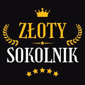 Złoty Sokolnik - Męska Koszulka Czarna