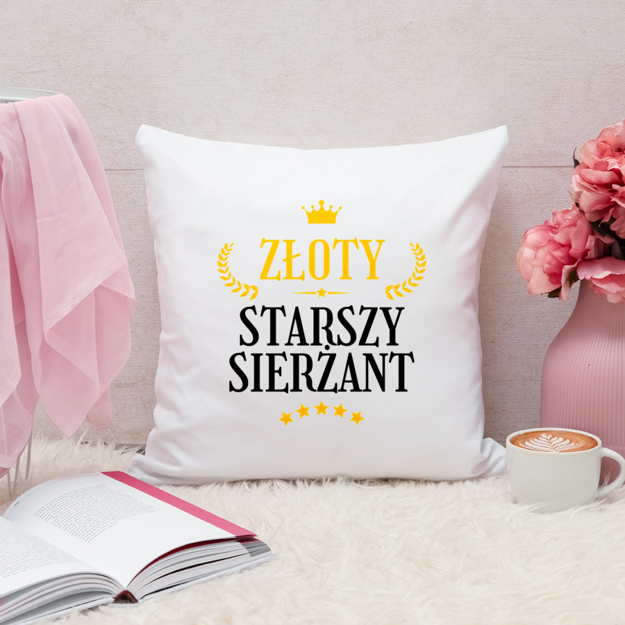 Złoty Starszy Sierżant - Poduszka Biała