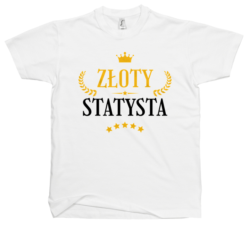 Złoty Statysta - Męska Koszulka Biała