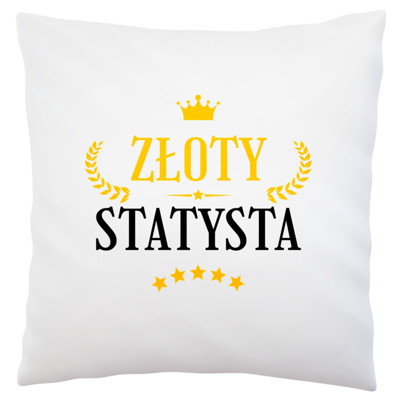 Złoty Statysta - Poduszka Biała