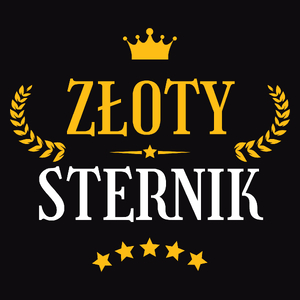 Złoty Sternik - Męska Koszulka Czarna