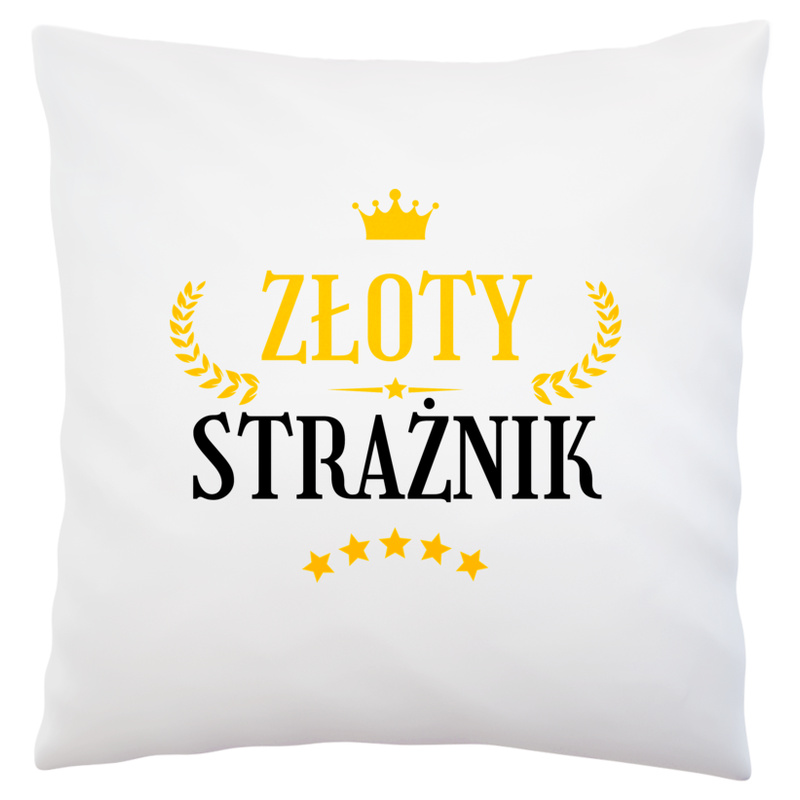 Złoty Strażnik - Poduszka Biała