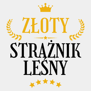 Złoty Strażnik Leśny - Męska Koszulka Biała