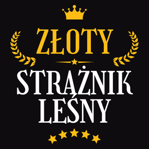 Złoty Strażnik Leśny - Męska Koszulka Czarna