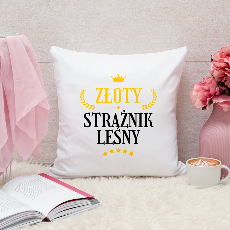 Złoty Strażnik Leśny - Poduszka Biała