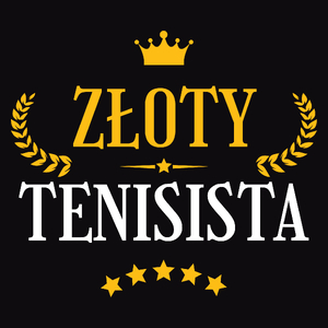 Złoty Tenisista - Męska Koszulka Czarna