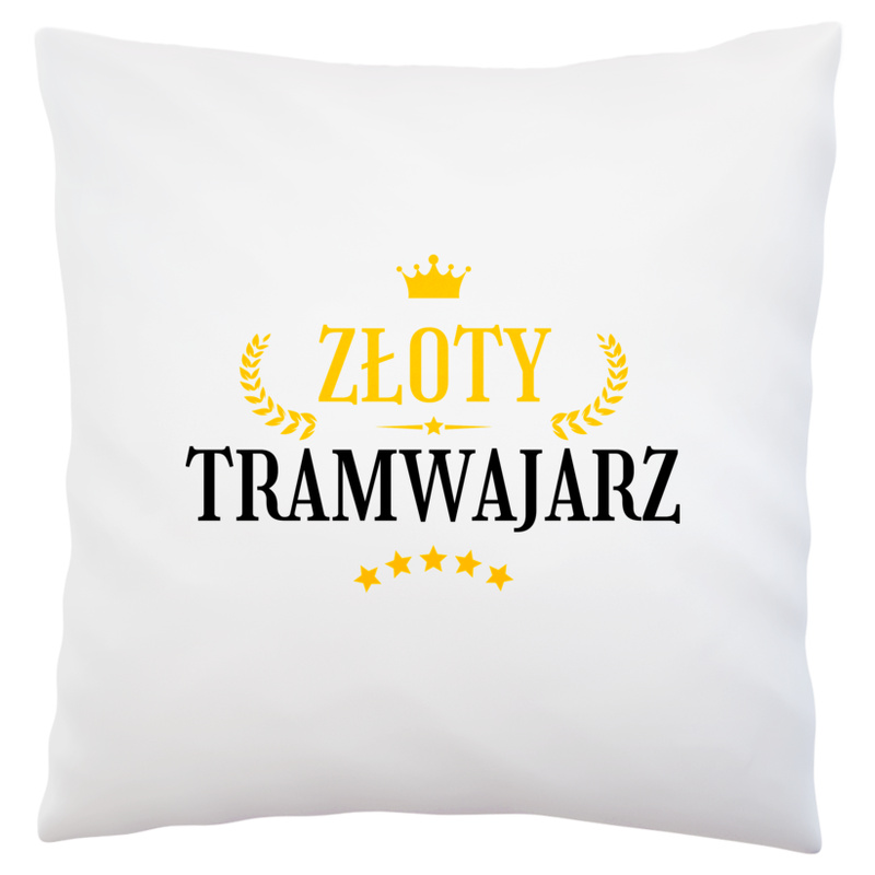 Złoty Tramwajarz - Poduszka Biała