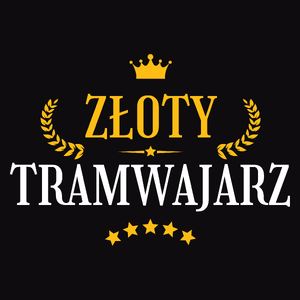 Złoty Tramwajarz - Męska Koszulka Czarna