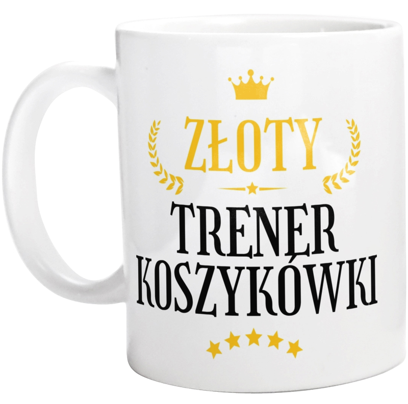 Złoty Trener Koszykówki - Kubek Biały