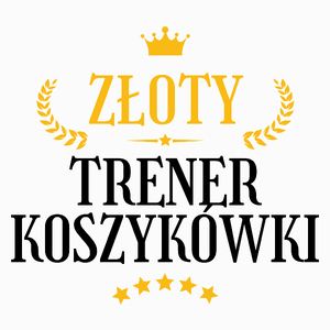 Złoty Trener Koszykówki - Poduszka Biała