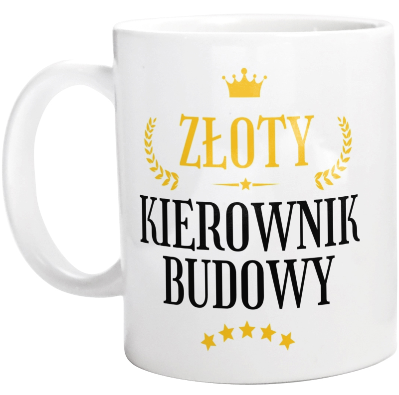 Złoty kierownik budowy - Kubek Biały