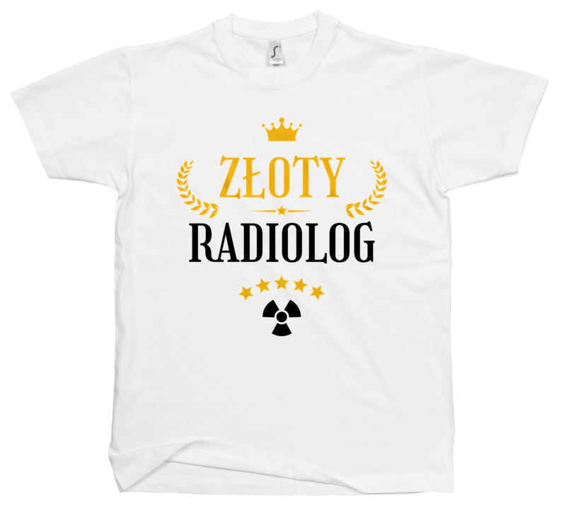 Złoty radiolog - Męska Koszulka Biała